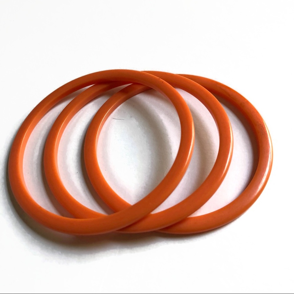 Vintage Acrylic Bangles - set of 3